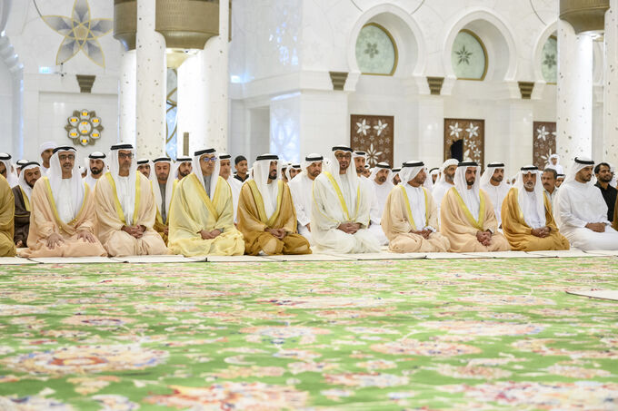 UAE President performs Eid Al Adha prayer at Sheikh Zayed Grand Mosque