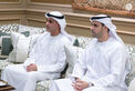 Hamdan bin Zayed receives delegation from space sector at Al Nakheel Palace