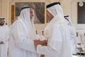 Hazza bin Zayed receives sheikhs, officials and citizens at Al Maqam Palace in Al Ain Region