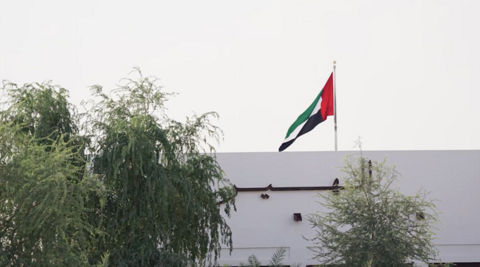خليفة بن طحنون بن محمد يحضر حفل استقبال بمناسبة زفاف حمد وعبدالله حربي العامري