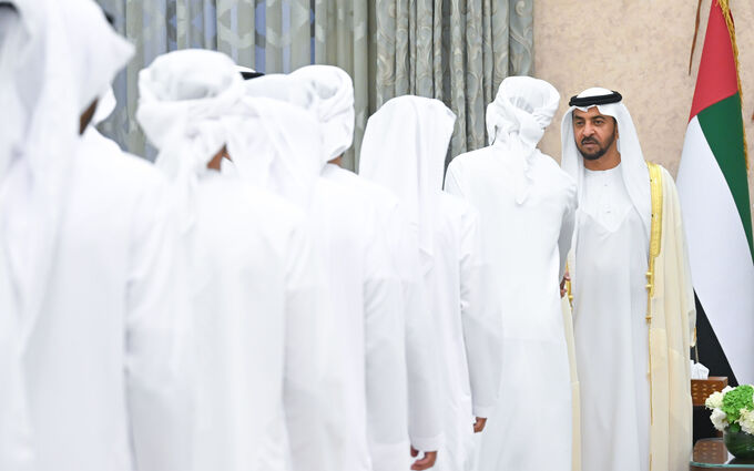 Hamdan bin Zayed receives well-wishers on the occasion of Eid Al Adha