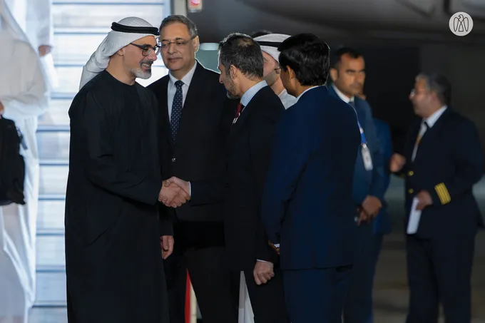 On behalf of the UAE President.. Crown Prince of Abu Dhabi arrives in New Delhi to participate in India AI Impact Summit