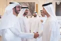 Hazza bin Zayed receives sheikhs, officials and citizens at Al Maqam Palace in Al Ain Region