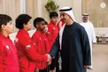 Hamdan bin Mohamed bin Zayed receives winners of UAE Wrestling Federation Cup and UAE Wrestling Clubs League for 2025–2026 season
