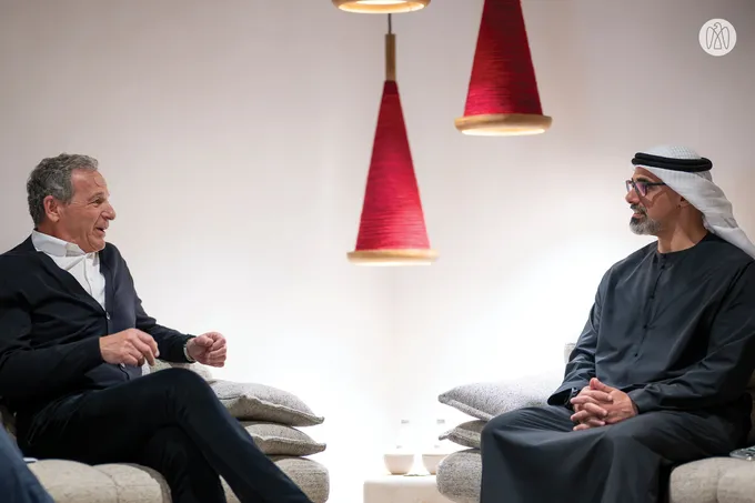 Khaled bin Mohamed bin Zayed  meets executive management delegation from The Walt Disney Company