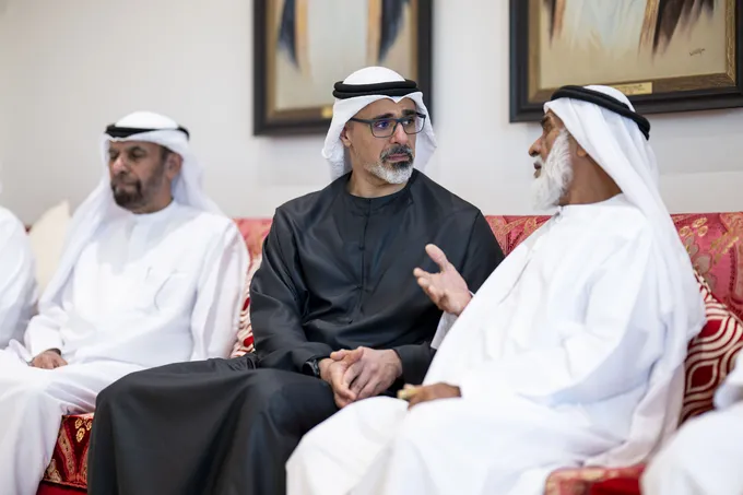 Khaled bin Mohamed bin Zayed offers condolences to family of national duty martyr Saeed Abdalla Alshamsi