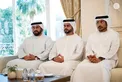 Hazza bin Zayed receives sheikhs, officials and citizens at Al Maqam Palace in Al Ain Region