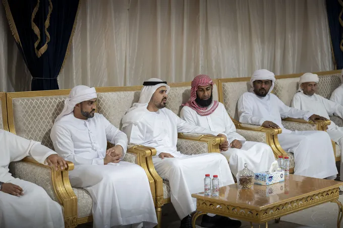 Theyab bin Mohamed bin Zayed offers condolences on the passing of martyr Ali Hasan Al Shehhi’s father