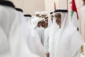Hamed bin Zayed and Khalifa bin Tahnoon bin Mohammed attend Ali Mohammed Al Neyadi wedding reception
