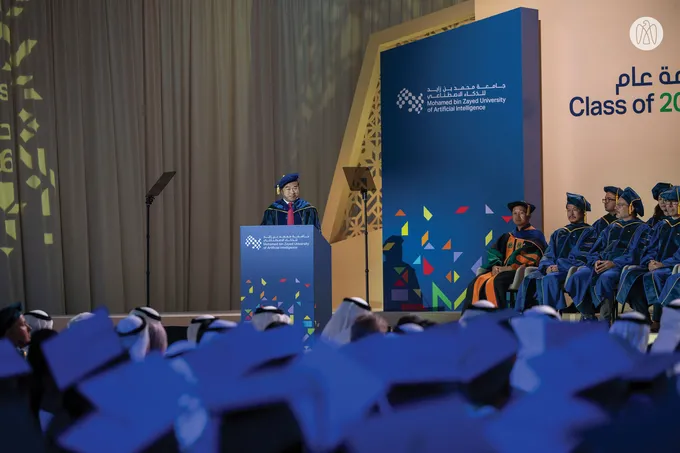 Khaled bin Mohamed bin Zayed attends Mohamed bin Zayed University of Artificial Intelligence 2026 commencement ceremony