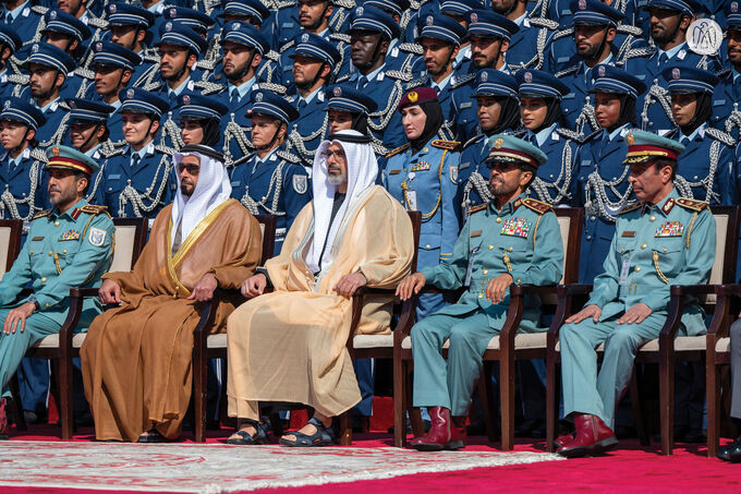 Under the patronage of the UAE President, Khaled bin Mohamed bin Zayed attends Abu Dhabi Police College graduation ceremony