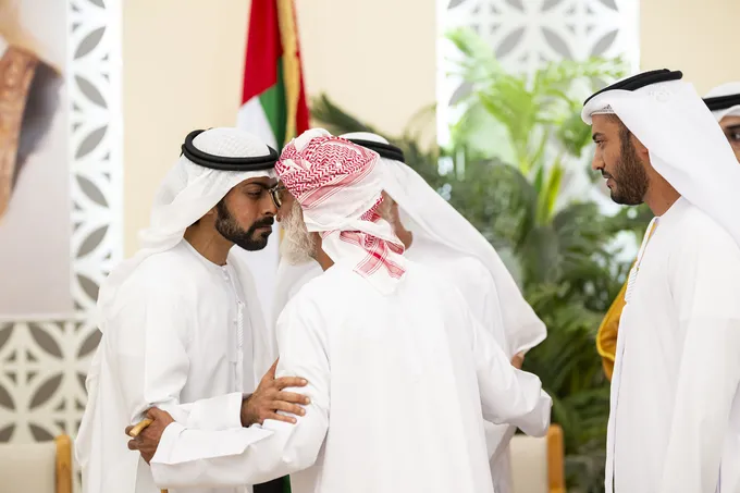 Khalifa bin Tahnoon bin Mohammed attends Hamad Humaid Al Shamsi wedding reception