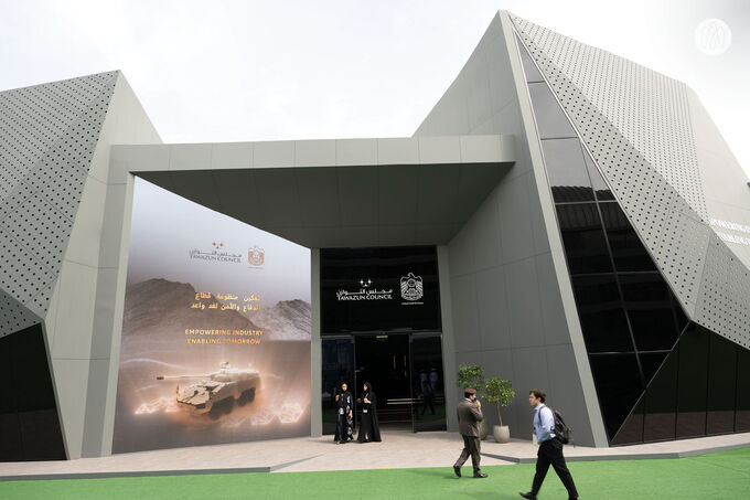 Khaled bin Mohamed bin Zayed visits IDEX 2025