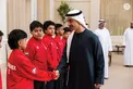 Hamdan bin Mohamed bin Zayed receives winners of UAE Wrestling Federation Cup and UAE Wrestling Clubs League for 2025–2026 season