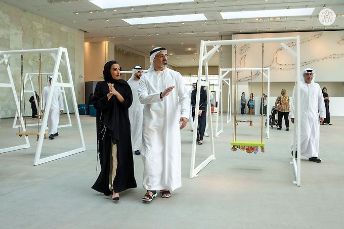 Khaled bin Mohamed bin Zayed visits National Identity in Visual Arts exhibition