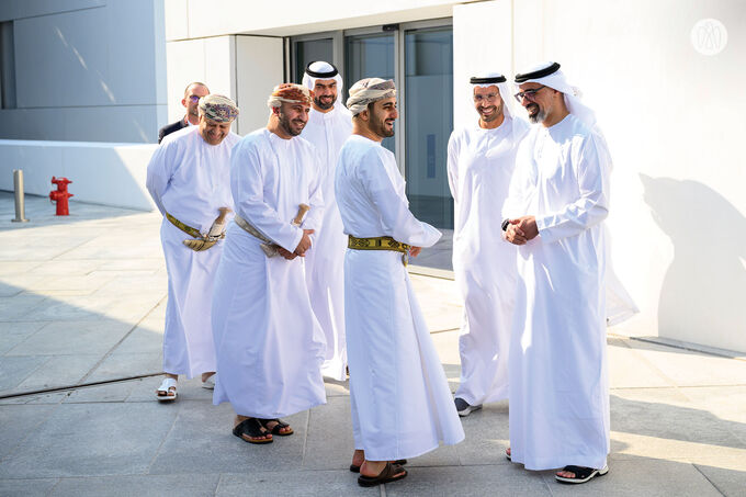 Accompanied by Khaled bin Mohamed bin Zayed, Theyazin bin Haitham Al Said visits Louvre Abu Dhabi