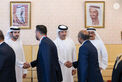Hamdan bin Mohammed bin Rashid receives Hazza bin Zayed in Dubai