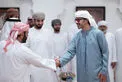 هزاع بن زايد وعبدالله بن زايد يعزيان في وفاة عوض سعيد سويلم الكتبي 