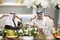 Hazza bin Zayed attends Khalifa Hadef Jouan Al Dhaheri wedding reception