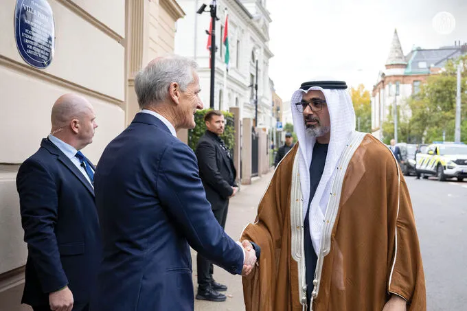 Crown Prince of Abu Dhabi meets with Prime Minister of Norway
