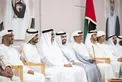 Hamed bin Zayed and Khalifa bin Tahnoon bin Mohammed attend Ali Mohammed Al Neyadi wedding reception