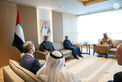 Khaled bin Mohamed bin Zayed meets Starbucks Chairman and CEO