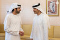 Hamdan bin Mohammed bin Rashid receives Hazza bin Zayed in Dubai
