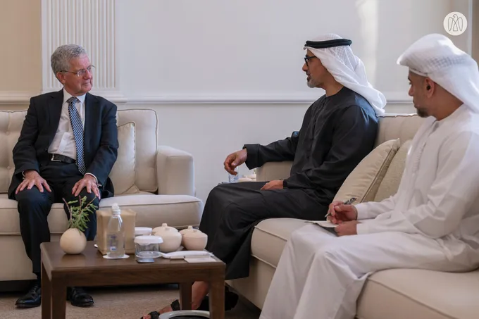 Khaled bin Mohamed bin Zayed receives Chief Justice of ADGM Courts