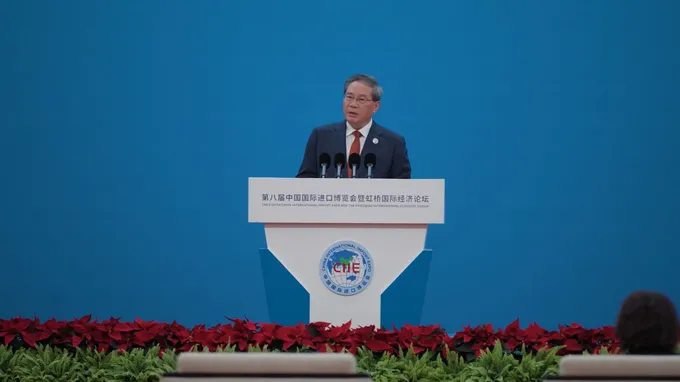 Theyab bin Mohamed bin Zayed attends opening of China International Import Expo 2025 in Shanghai