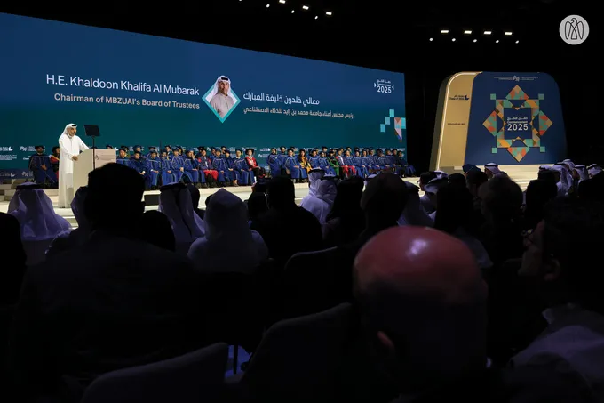 Khaled bin Mohamed bin Zayed attends Mohamed bin Zayed University of Artificial Intelligence 2025 commencement ceremony