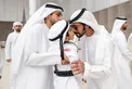 Ahmed and Khalifa bin Tahnoon bin Mohammed attend Jaber Mohamed Al Khaili wedding reception