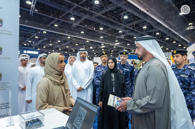 Saif bin Zayed visits Education Interface Exhibition 2026 and reviews student projects