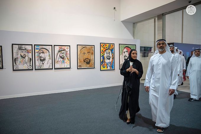 Khaled bin Mohamed bin Zayed visits National Identity in Visual Arts exhibition