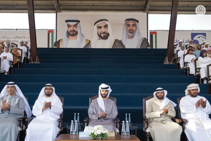 Hazza bin Hamdan bin Zayed honours winners of Al Dhafra Festival Camel Mazayna
