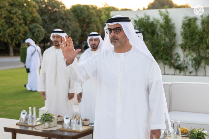 Hazza bin Zayed receives well-wishers for holy month of Ramadan