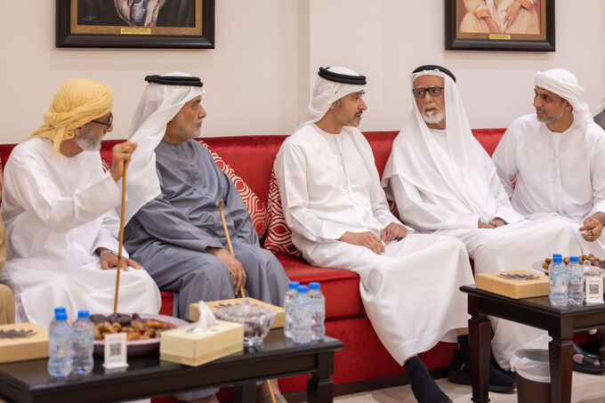 Hazza bin Zayed offers condolences on the passing of Mohamed Fahd Ali Al Shamsi