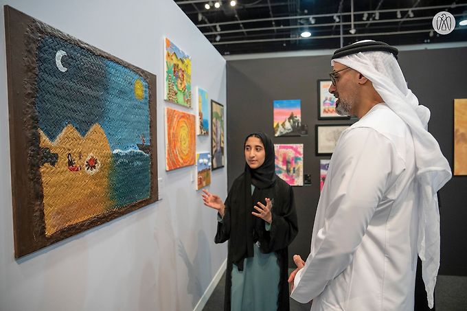 Khaled bin Mohamed bin Zayed visits National Identity in Visual Arts exhibition