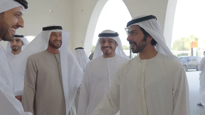 Khalifa bin Tahnoon bin Mohammed attends reception for Al Mazrouei weddings