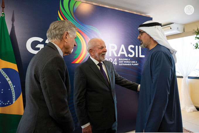 Crown Prince of Abu Dhabi holds official talks with President of Brazil