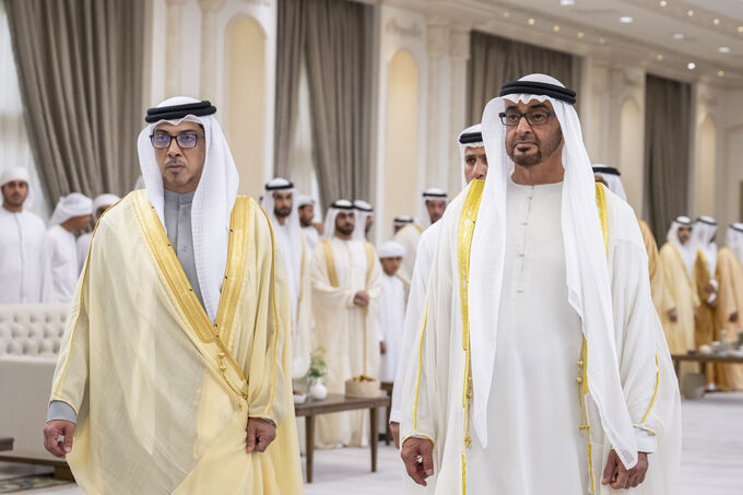 UAE President receives Rulers of Emirates, Crown Princes on Eid Al Adha