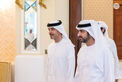 Hamdan bin Mohammed bin Rashid receives Hazza bin Zayed in Dubai