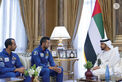 Hamdan bin Zayed receives delegation from space sector at Al Nakheel Palace