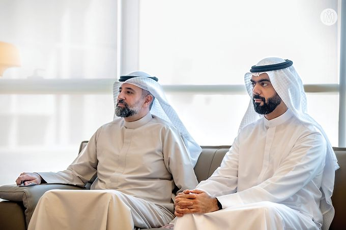 Khaled bin Mohamed bin Zayed meets with Microsoft Vice Chair and President Brad Smith