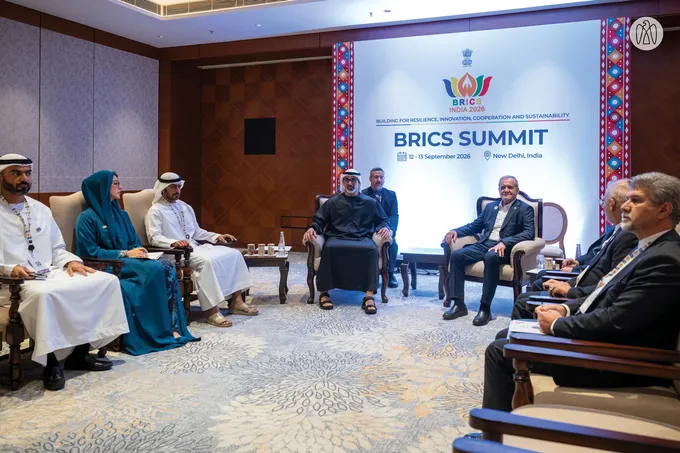 Crown Prince of Abu Dhabi meets Iranian President on sidelines of BRICS Summit in New Delhi