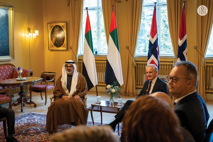 Crown Prince of Abu Dhabi meets with Prime Minister of Norway