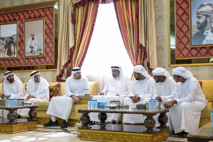 Theyab bin Mohamed bin Zayed offers condolences on the passing of Shamma Suhail Al Yabhouni Al Dhaheri