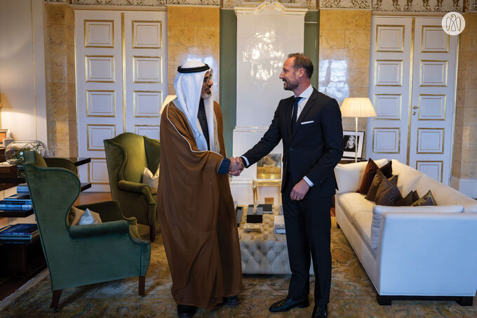 Crown Prince of Abu Dhabi meets Crown Prince of Norway