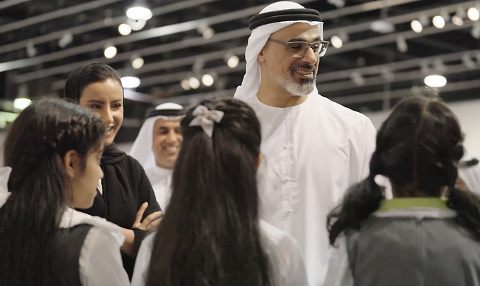 Khaled bin Mohamed bin Zayed visits National Identity in Visual Arts exhibition