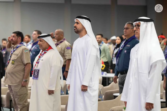 Theyab bin Mohamed bin Zayed attends 6th Arab Scout Youth Forum opening ceremony