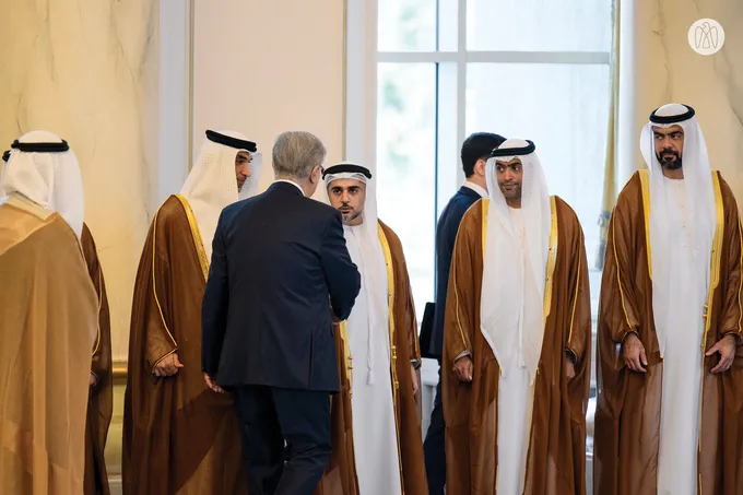 Crown Prince of Abu Dhabi arrives at Presidential Palace in Astana